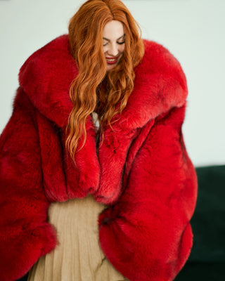 Saga Blue Fox Short Coat