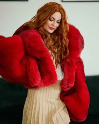 Saga Blue Fox Short Coat