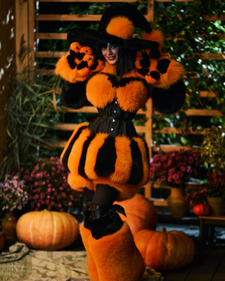 Orange Fur Paws with Black Pads & Claws